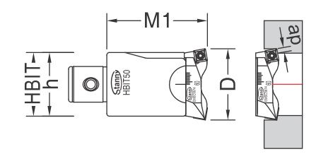 Body and 80° Cutting Insert Holder