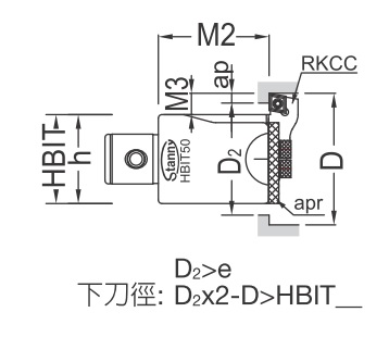 Body and Reverse Cutting Insert Holder