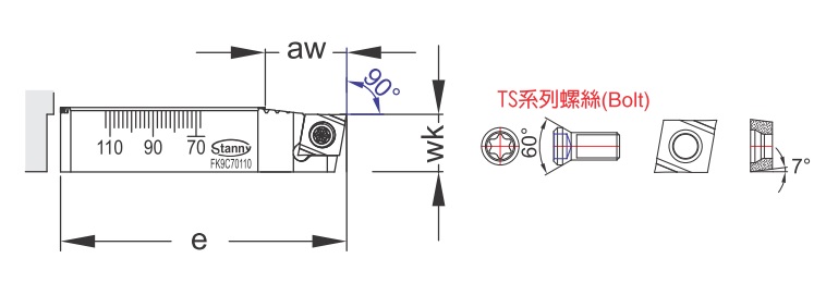 90°菱形精搪孔反搪刀座