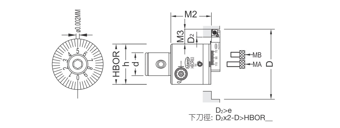 Body and 90° Rhombus Reverse Insert Holder 