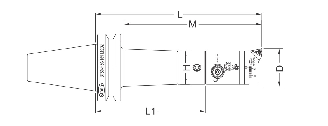 Taper Shank, Body and Cutting Insert Holder