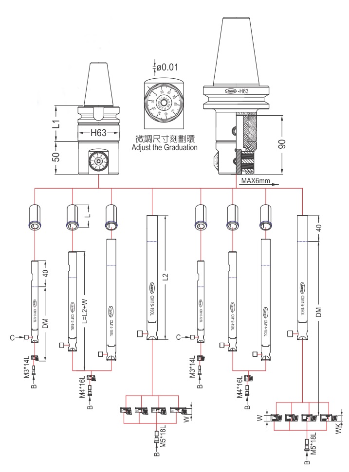 Small Diameter Boring System-Set